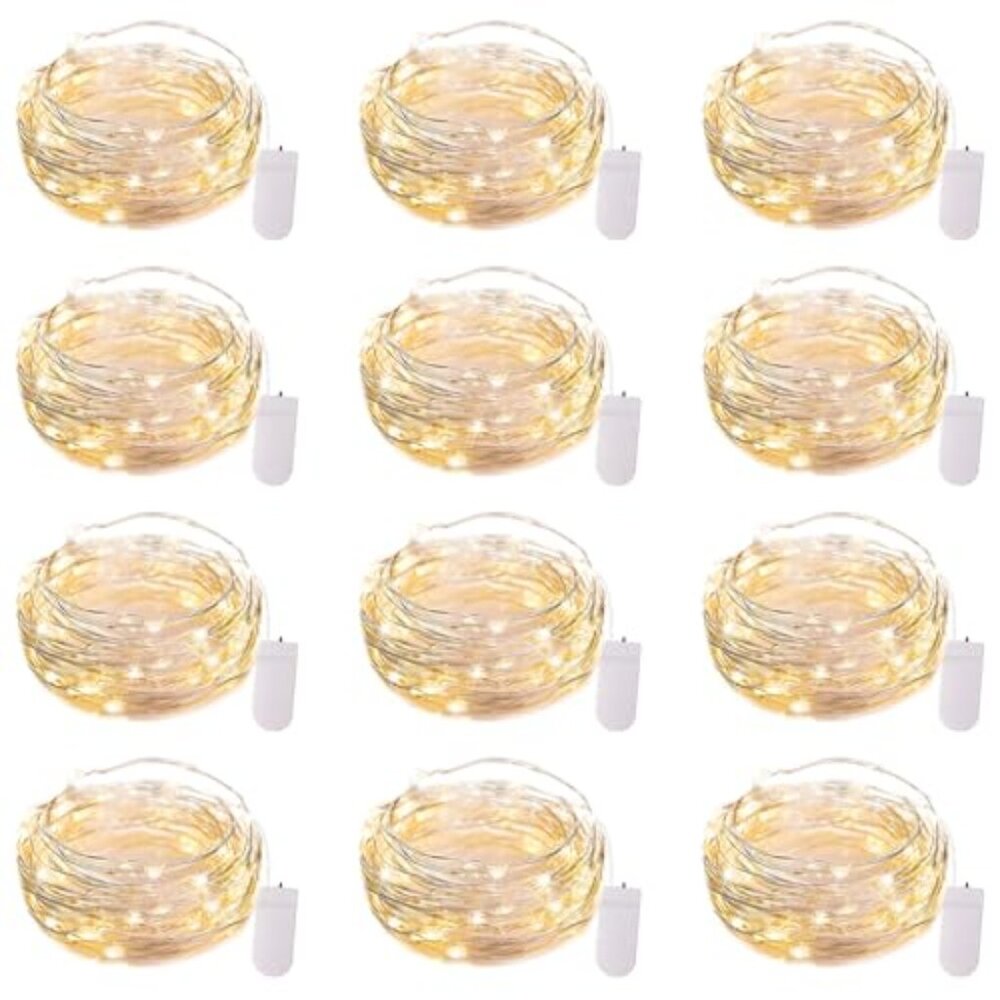12 Pack LED Fairy Lights Battery Operated String Lights